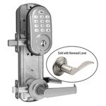 Yale Z-Wave Assure Interconnected Lockset with Push Button Deadbolt, Norwood Lever, Right Handed, Bright Brass